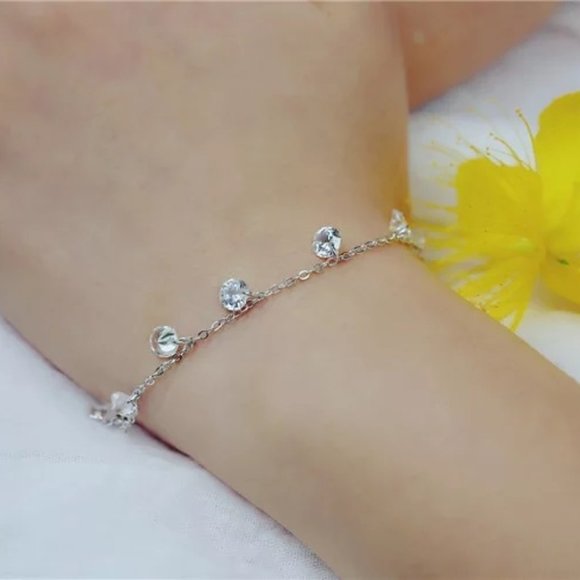 3.5ct. t.w. Round Diamonds 14k Gold Sterling Silver Bracelet - Picture 2 of 7